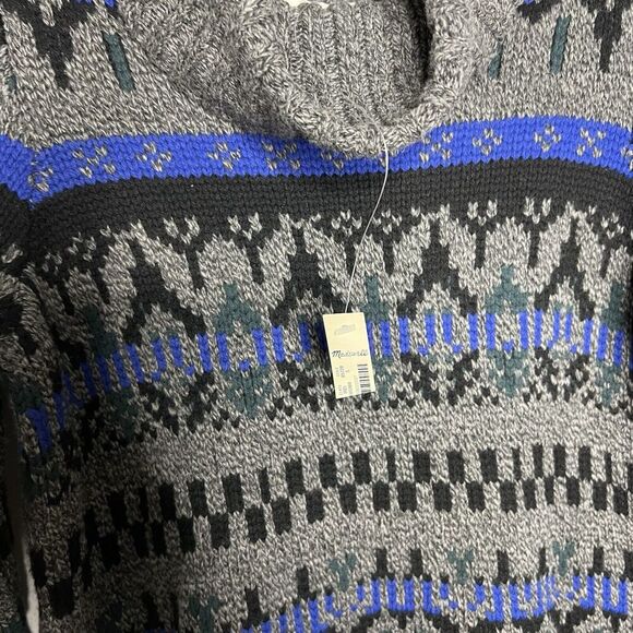 Madewell Sweater Womens Small Nordic Chunky Knit Merino Wool Blend Turtleneck - Picture 9 of 10